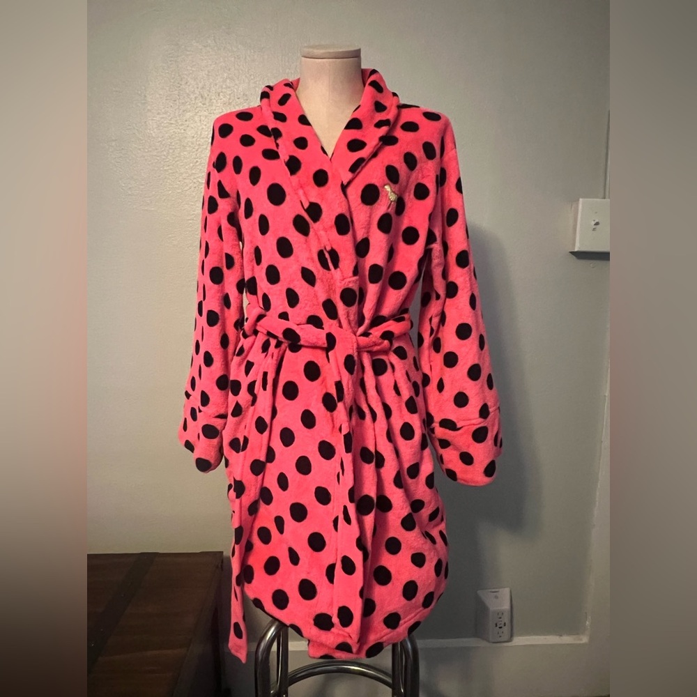 Pink Polka Dot Women's Coat